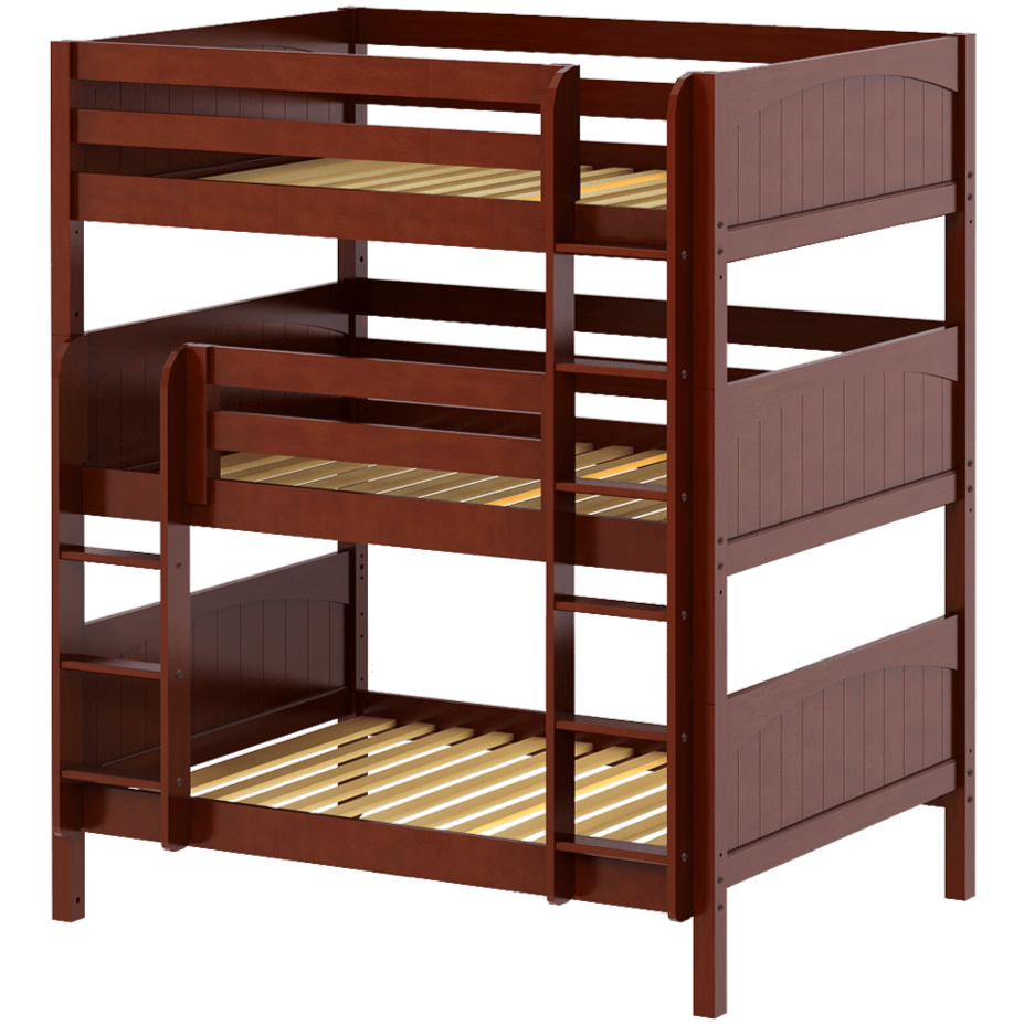 Maxtrix Full Triple Bunk Bed with Straight Ladder