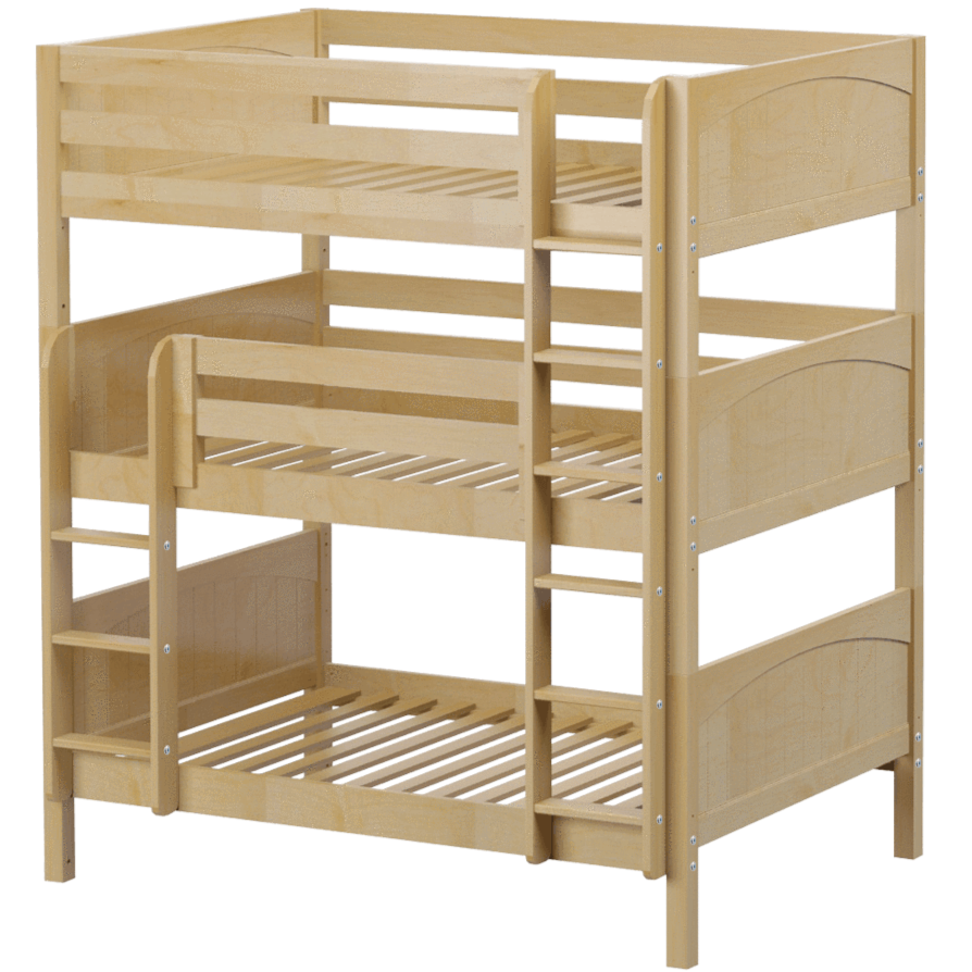 Maxtrix Full Triple Bunk Bed with Straight Ladder