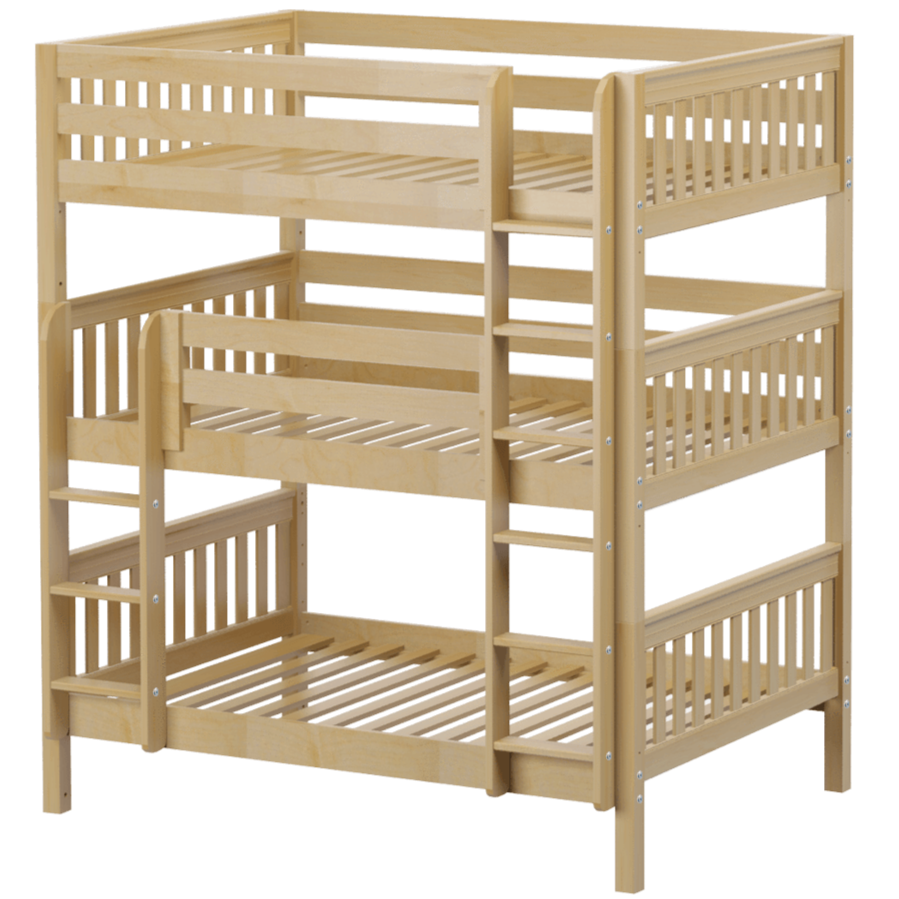 Maxtrix Full Triple Bunk Bed with Straight Ladder