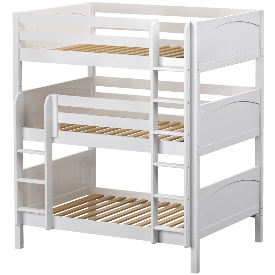 Maxtrix Full Triple Bunk Bed with Straight Ladder