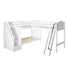 Maxtrix Twin Medium Corner Loft Bunk Bed with Ladder + Stairs - L