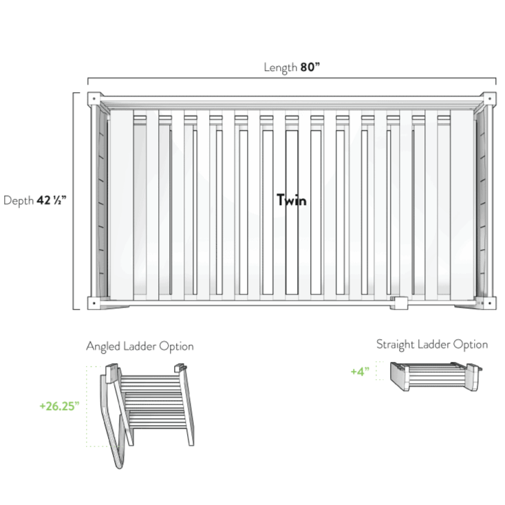 Maxtrix Twin Curved Bunk Bed