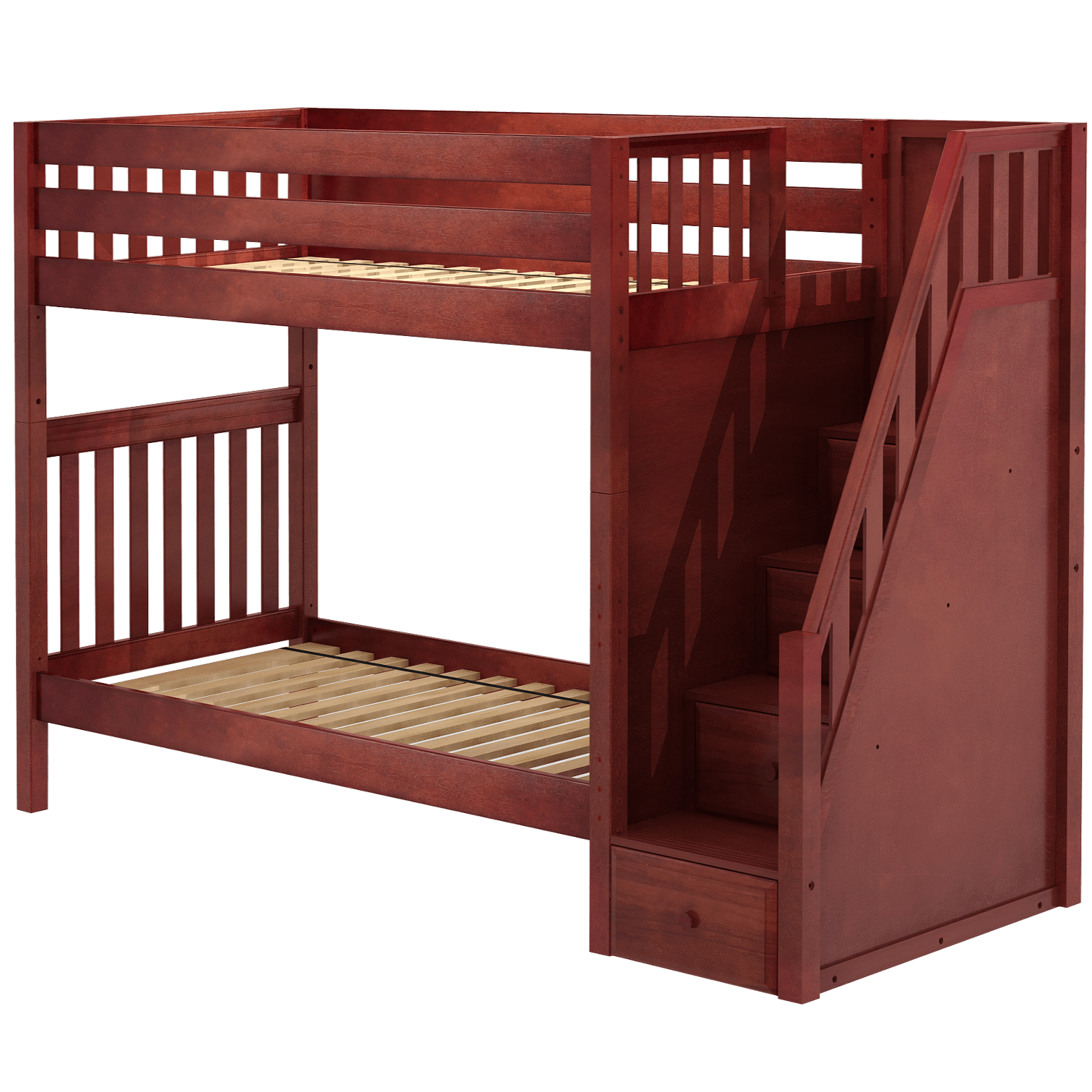 Maxtrix Twin High Bunk Bed with Stairs