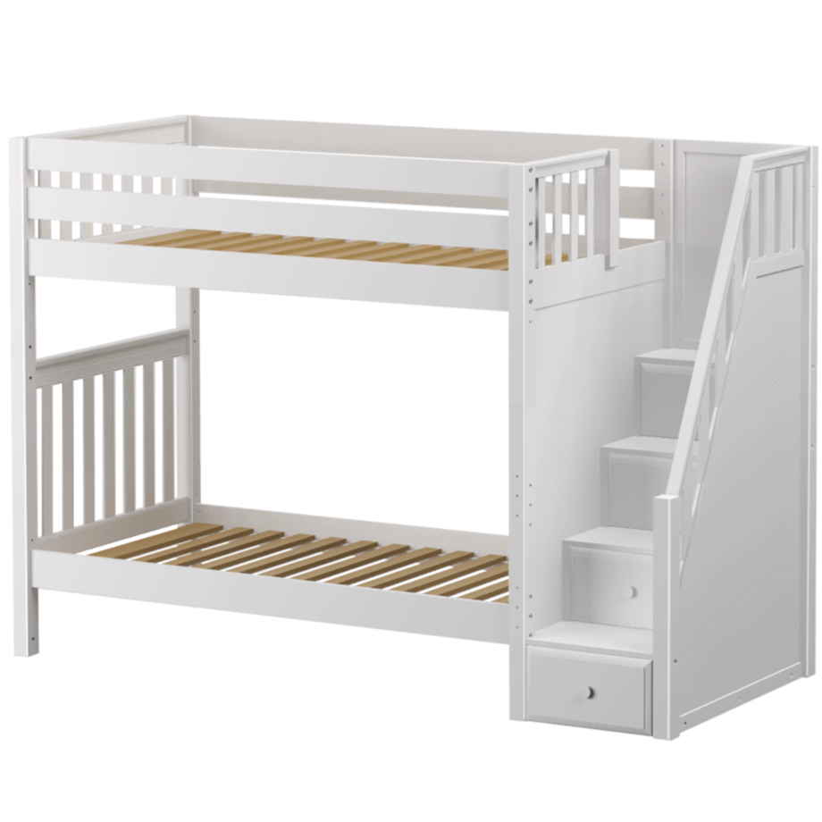 Maxtrix Twin High Bunk Bed with Stairs