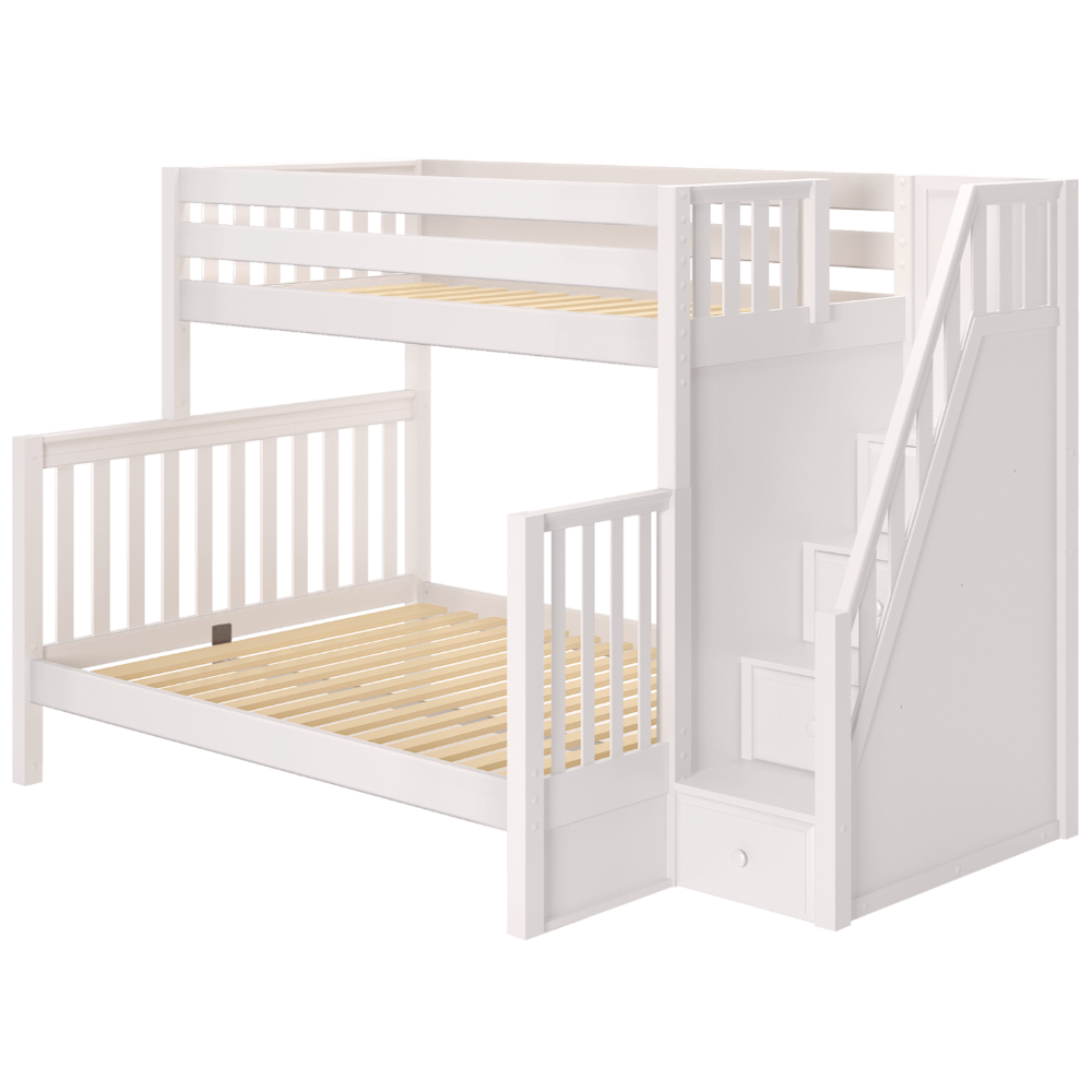 Maxtrix High Twin XL over Queen Bunk Bed with Stairs Lakeland