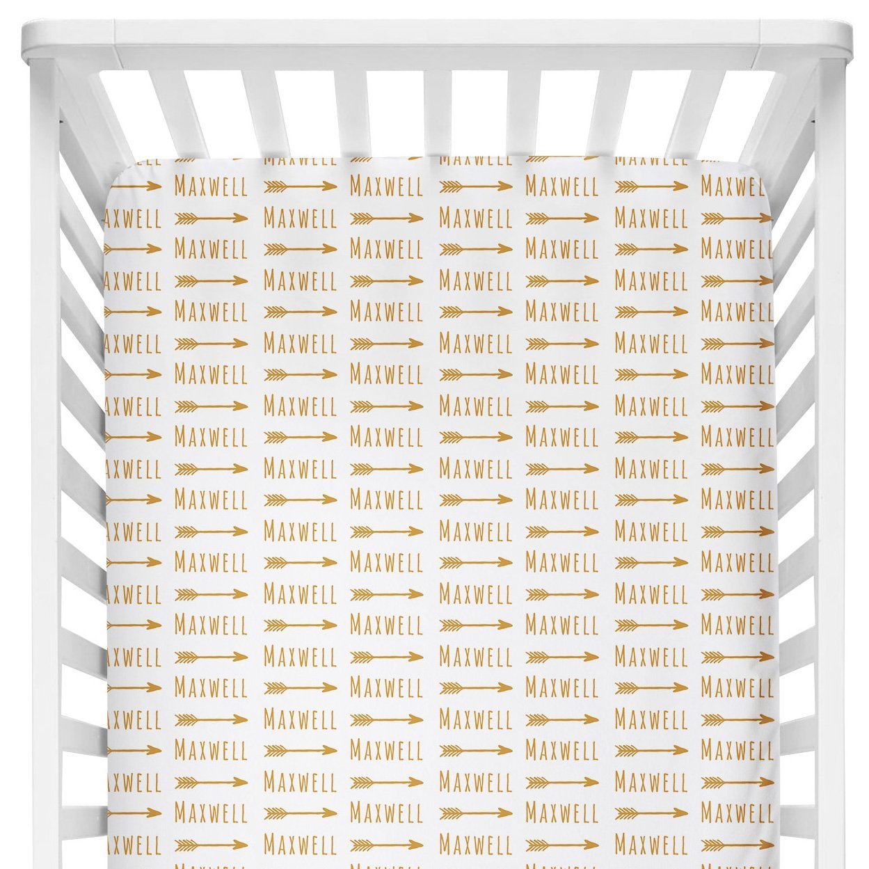 Sugar + Maple Crib Sheet - Arrow