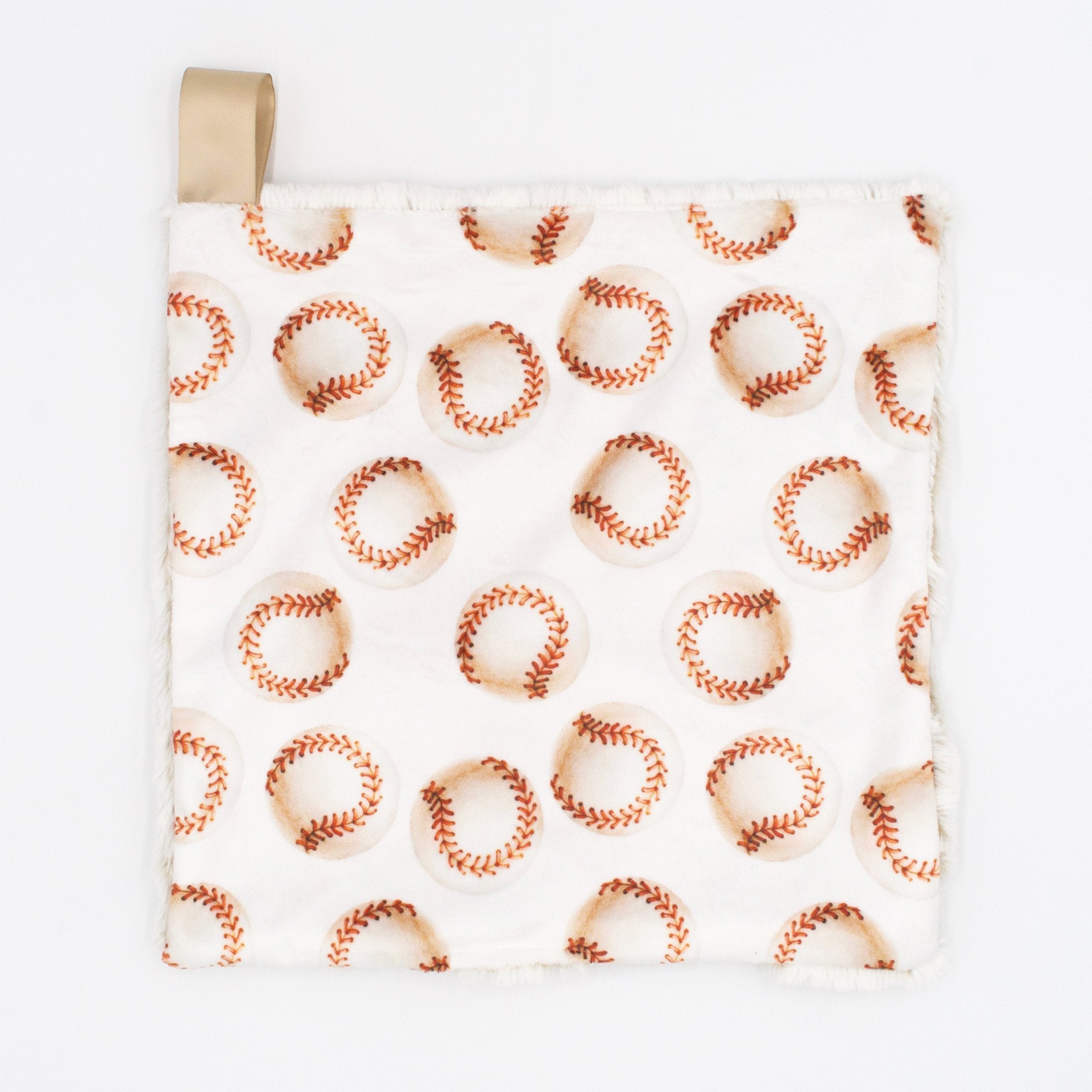 Sugar + Maple Baseball Minky Lovey