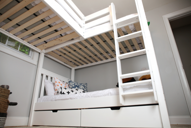 Maxtrix Twin High Corner Loft Bunk Bed