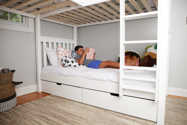 Maxtrix Twin High Corner Loft Bunk Bed