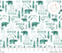 Sugar + Maple Small Stretchy Blanket - Woodland Green