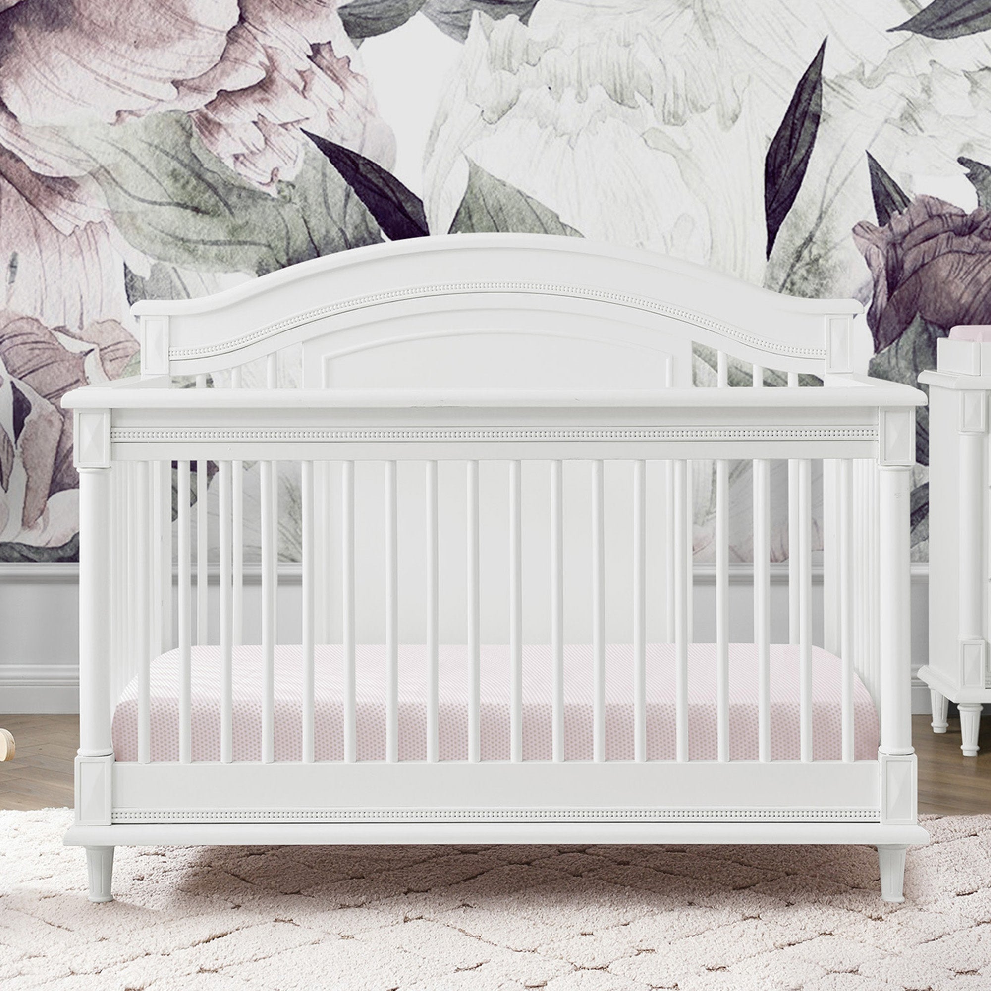 delta children Delta Children Juliette 6-in-1 Convertible Crib with Toddler Rail, White