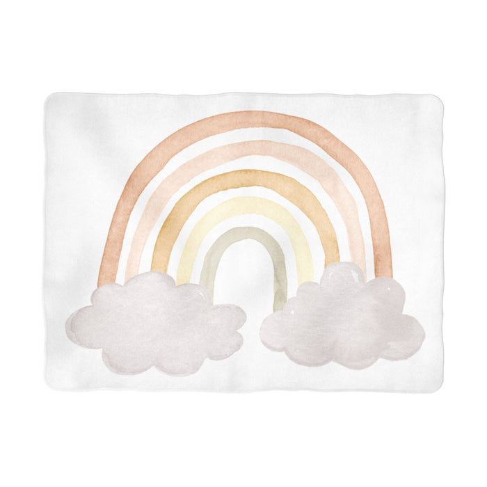 Sugar + Maple Neutral Rainbow Milestone Background Blanket