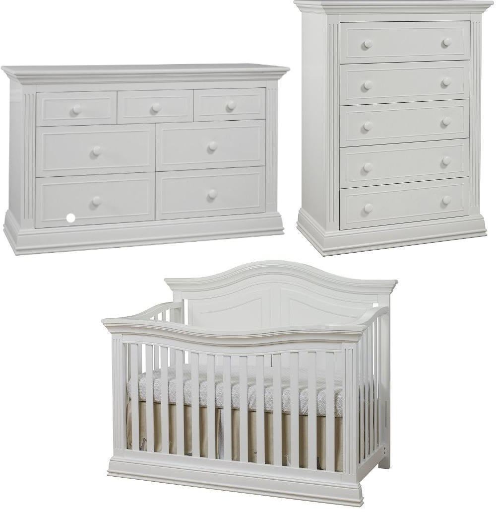 Sorelle Providence 4-in-1 Crib + Double Dresser + 5-Drawer Dresser Set Sorelle Providence 4-in-1 Crib + Double Dresser + 5-Drawer Dresser Set