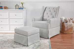 Namesake Sadie Swivel Glider with Storage Ottoman