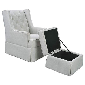 Namesake Sadie Swivel Glider with Storage Ottoman