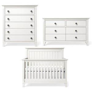 Silva Edison Convertible Crib + Double Dresser + Tall Chest Set