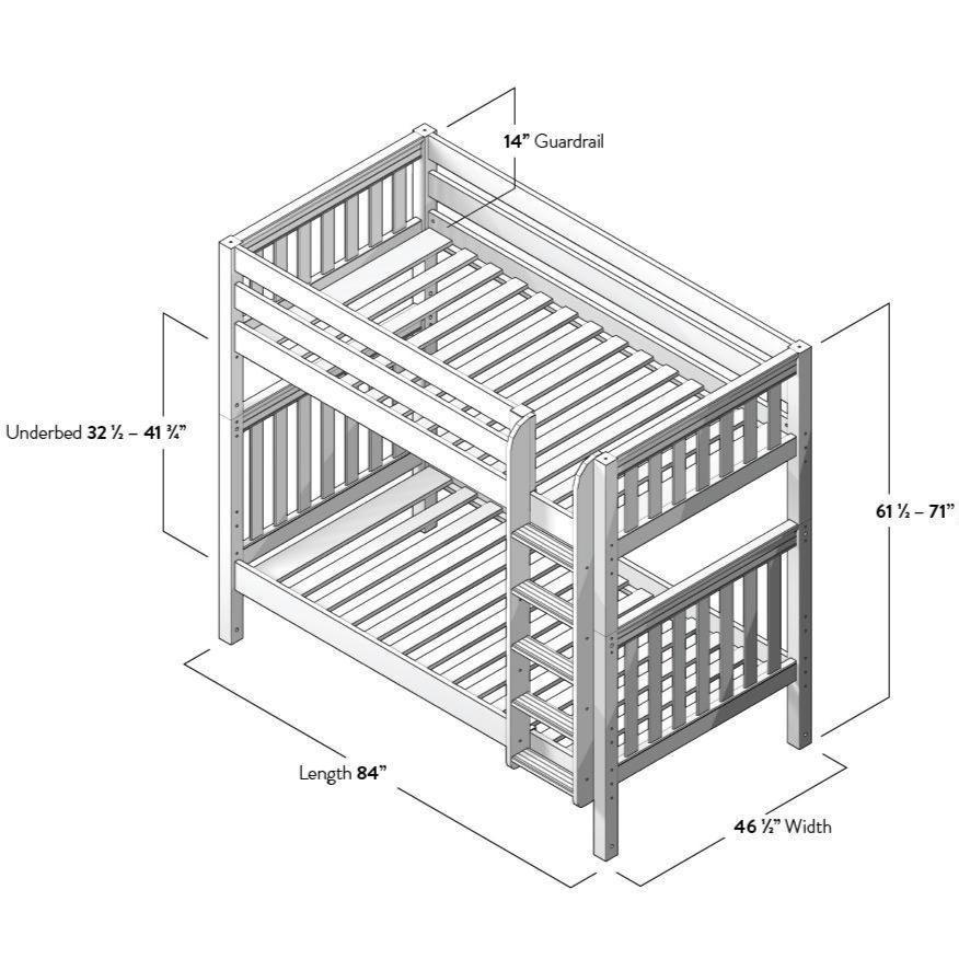 Maxtrix Twin Curved Bunk Bed