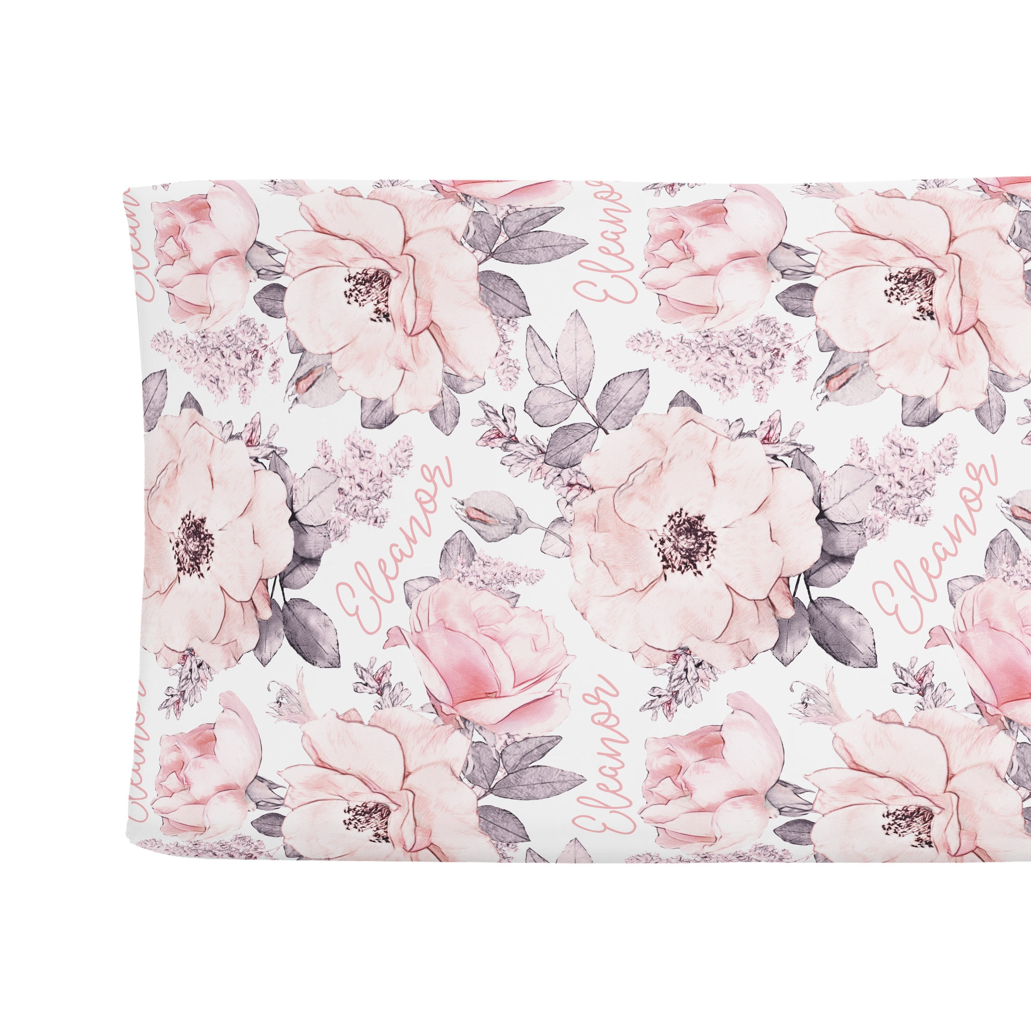 Sugar + Maple Changing Pad Cover - Wallpaper Floral