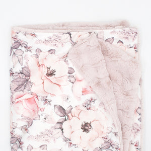 Sugar + Maple Wallpaper Floral Minky Blanket